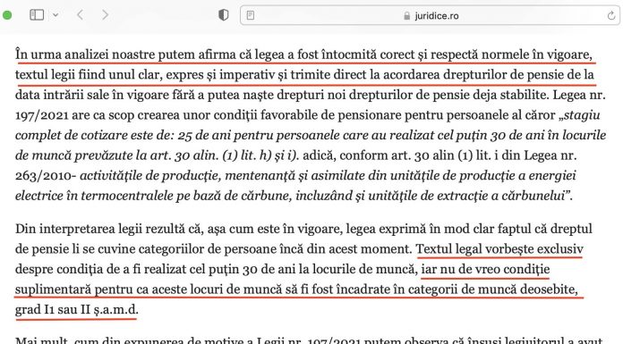 Juriștii din țară: Legea 197 trimite direct la acordarea drepturilor de pensie!