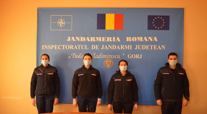 Studenți în practică la Jandarmeria Gorj