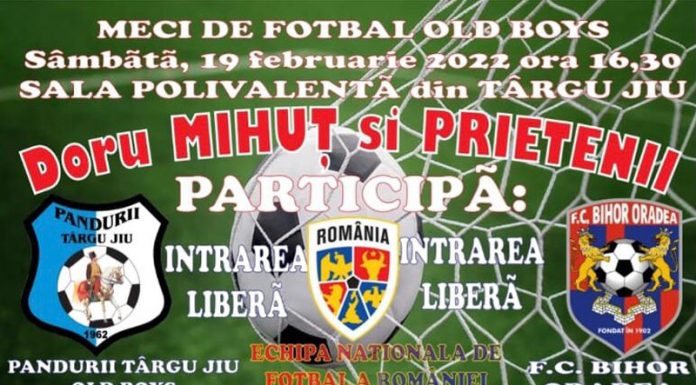 Meci de gală la Târgu-Jiu! Fotbaliști de calibru vin în Sala Sporturilor