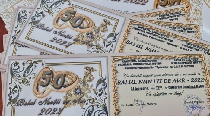 12 cupluri din Motru se pregătesc de Nunta de Aur