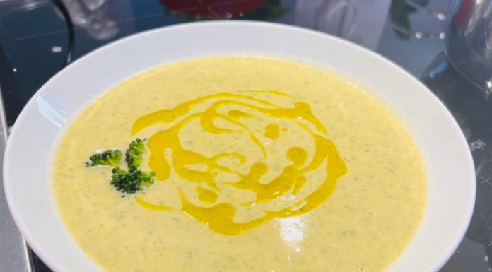 VIDEO: Rețeta săptămânii – Fabi’s Kitchen: Supă cremă de broccoli cu ulei de măsline presat la rece