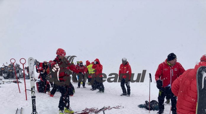 Viscol și vreme rea la concursul salvamontiștilor de la Rânca