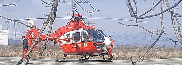 Accident la Albeni, un bicilist lovit de TIR