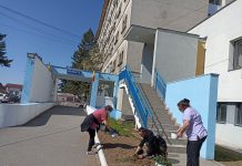 Au donat flori Spitalului Județean