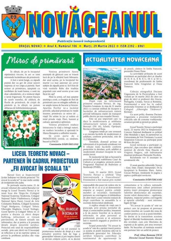 Eveniment editorial – NOVĂCEANUL de primăvară, frumos și delicat!