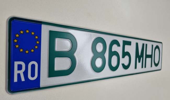 Mașini cu numere verzi de înmatriculare