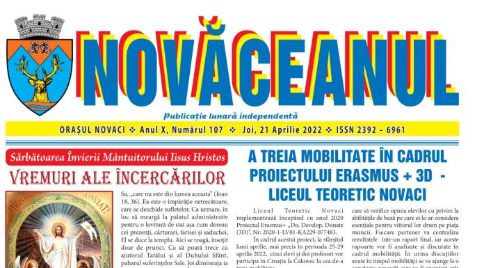 Eveniment editorial – NOVĂCEANUL de Aprilie