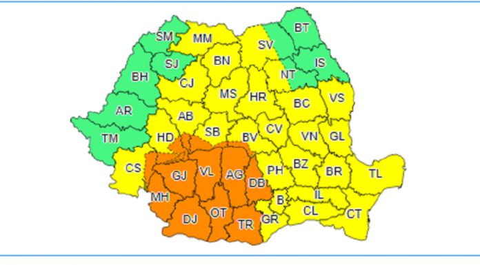 Gorjul, sub cod portocaliu de vreme rea
