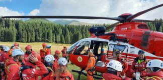 Elicopterul SMURD, intervenții în Munții Parâng