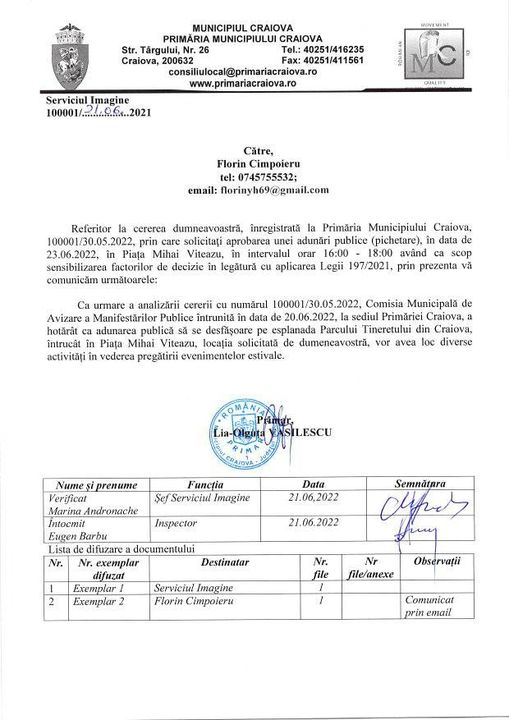 Salariaților CEO le este INTERZIS să protesteze în fața Prefecturii