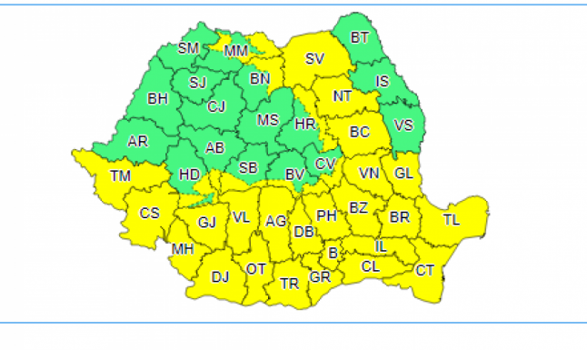 Un nou cod galben de vijelii