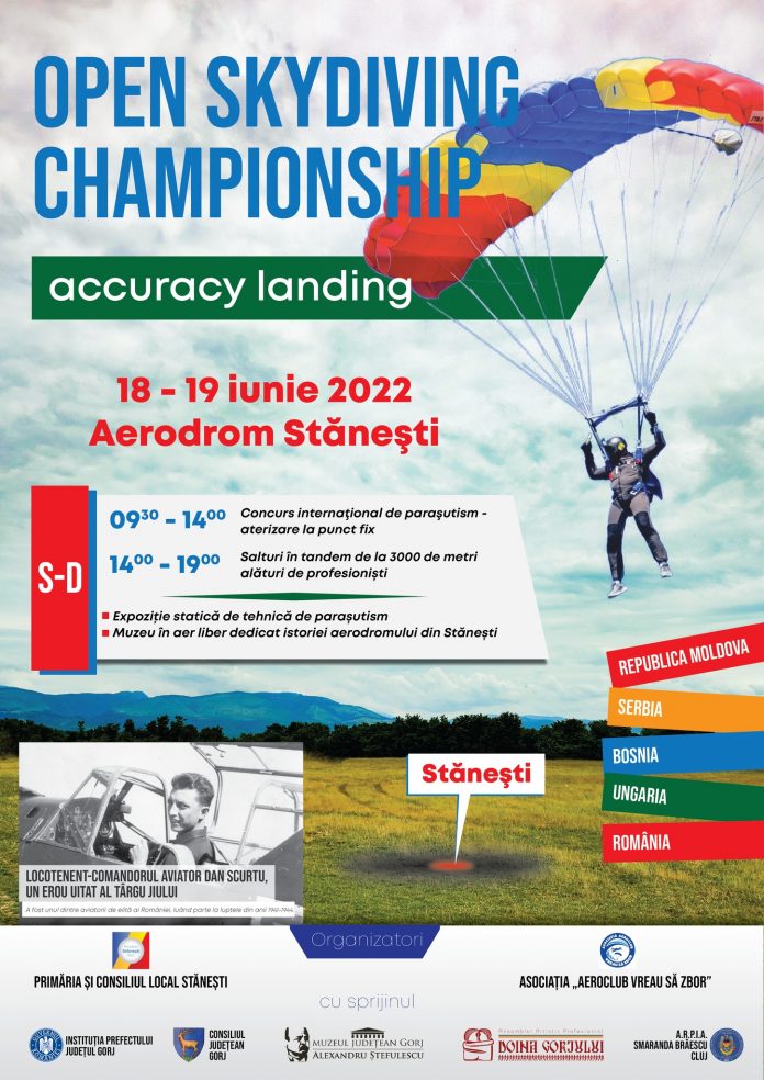 Concurs de parașutism pe aerodromul din Stănești!
