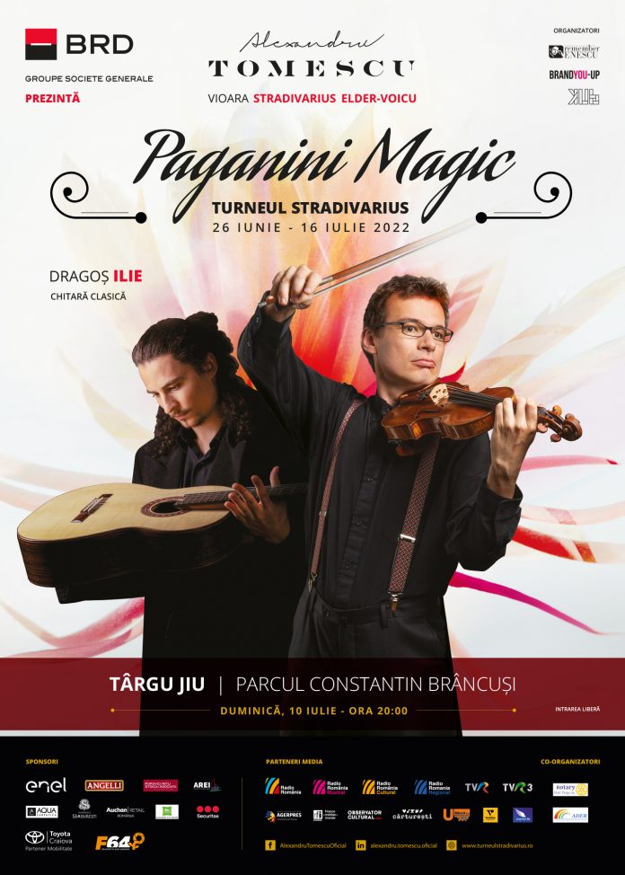„Paganini Magic”. Violonistul Alexandru Tomescu, un nou concert în Parcul Coloanei Infinitului