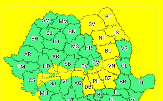 Cod galben de ploi și vijelii