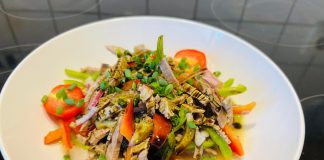 Rețeta săptămânii – Bucătăria lui Fabi: Salată din carne de vită cu ulei de dovleac!