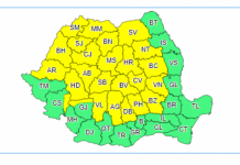 Noi avertizări de ploi și vijelii