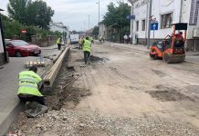 Târgu Jiu: Asfalt pe strada Tudor Vladimirescu