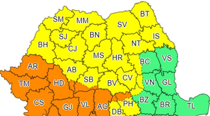 Gorj: Cod portocaliu de vijelii