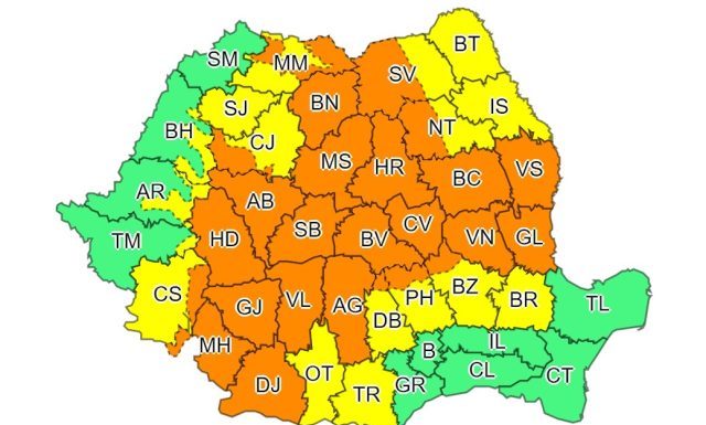 Cod portocaliu de ploi torenţiale