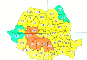 Gorjul, din nou sub cod portocaliu de ploi