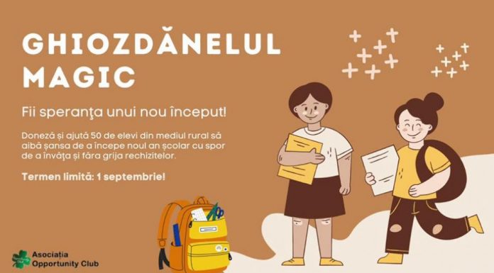 Asociația Opportunity Club: Donează rechizite pentru copiii din mediul rural!