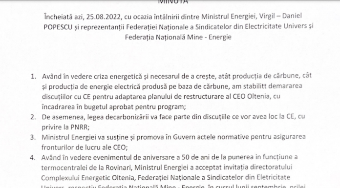 Ce a promis Virgil Popescu sindicatelor din FNME și FNSE ”Univers”!