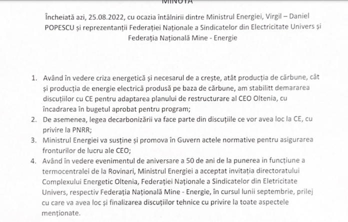Ce a promis Virgil Popescu sindicatelor din FNME și FNSE ”Univers”!