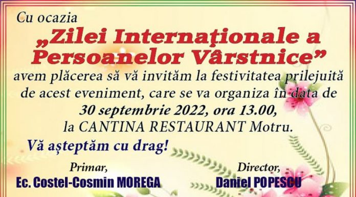 Persoanele vârstnice din Motru, sărbătorite la finalul acestei luni!