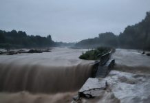 SGA Gorj, intervenție la Novaci. Râul Gilort a ieşit din albie