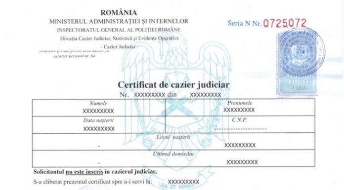 Cazierul judiciar, eliberat online. Propunere