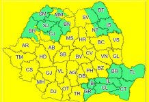 Trei avertizări meteo de cod galben