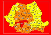 Cod roșu de ploi abundente în Vâlcea și parțial în Gorj