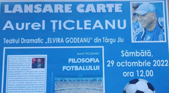 Filosofia Fotbalului, cartea antrenorului Aurel Țicleanu, lansată la Târgu-Jiu