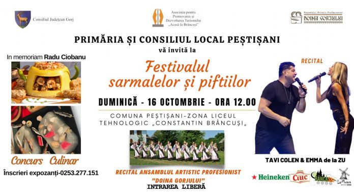 Festivalul sarmalelor și piftiilor. Concurs culinar la Peștișani