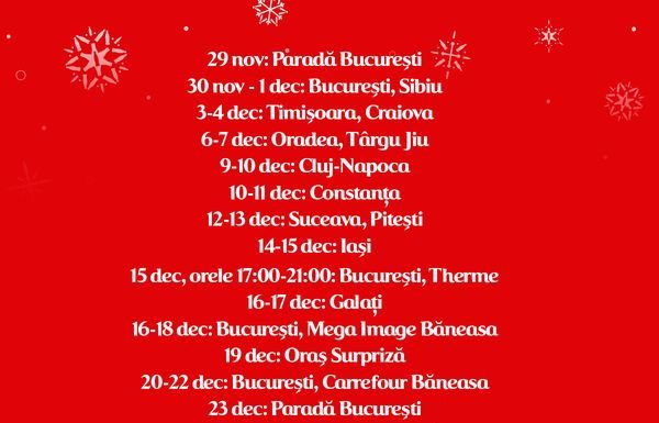 Caravana Coca-Cola ajunge la Târgu-Jiu