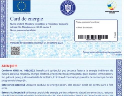 Cardurile pentru facturile la energie au fost tipărite