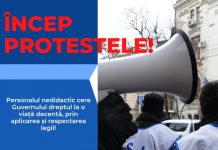 Angajații din Educație amenință cu proteste. „Sunt condamnați la sărăcie”