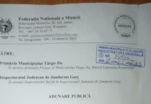 Adunare publică, duminică, la Târgu Jiu