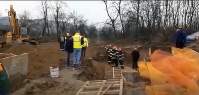 Imagini de la accidentul de muncă de la Plopșoru