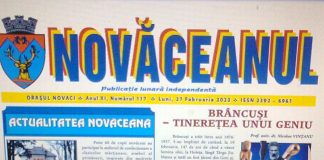Publicaţia «NOVĂCEANUL» şi tinereţea fără bătrâneţe! – ,,Mulţumim conducerii Ziarului «Gorjeanul» pentru sprijinul acordat publicaţiei noastre”!