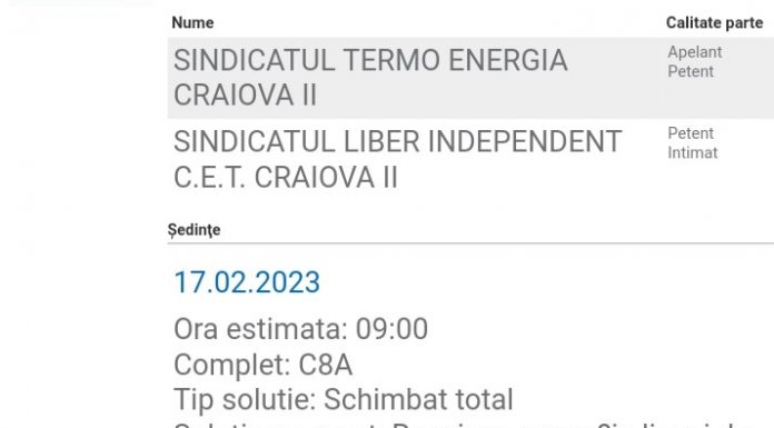 Un lider din CEO ocupă ilegal funcția de președinte de sindicat – Actele semnate de acesta ar putea fi declarate nule