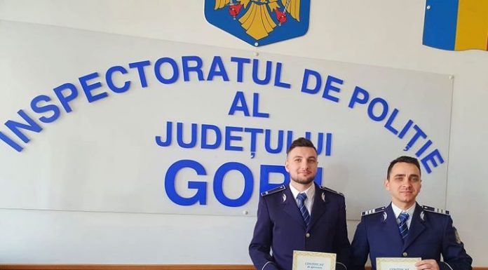 Trei polițiști gorjeni recompensați pentru prinderea unui infractor