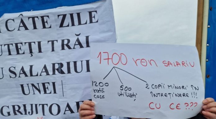 Angajații din Educație, protest la Guvern