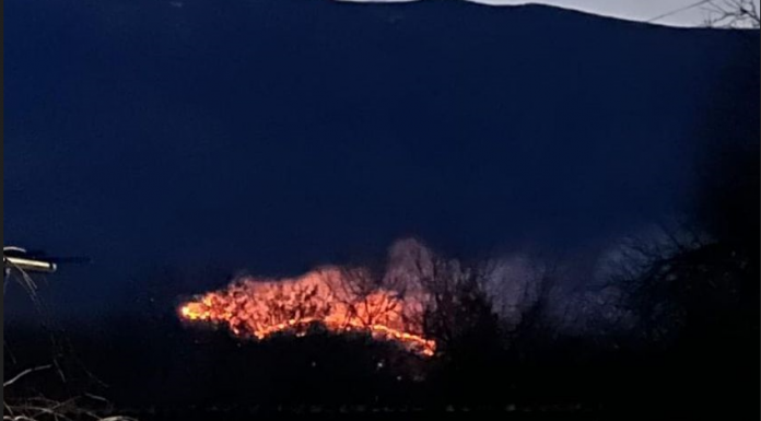 Incendiul de la Runcu s-a întins pe 40 de hectare