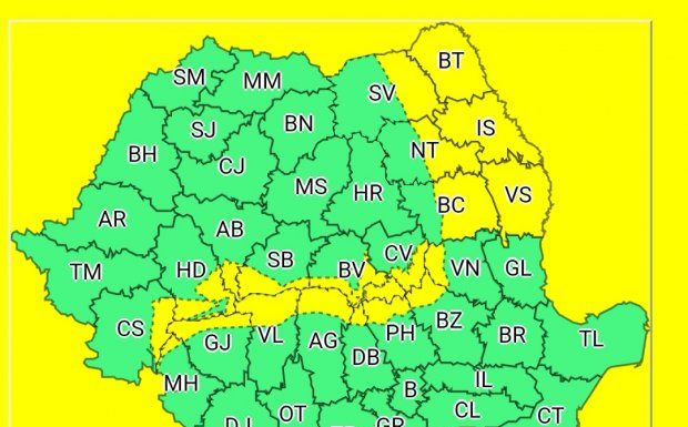 Mîine, vijelii puternice