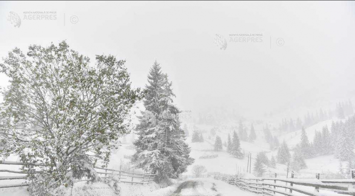 Meteorologii au emis cod galben de zăpadă și viscol