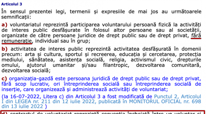 Bani pentru elevii care fac voluntariat