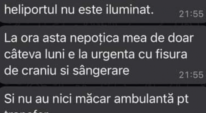 Târgu Jiu: Bebeluș aflat în situație critică, fără mijloc de transport pentru transferul către un alt spital
