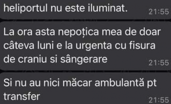 Târgu Jiu: Bebeluș aflat în situație critică, fără mijloc de transport pentru transferul către un alt spital
