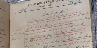 Certificatul de naștere al lui Constantin Brâncuși, expus la Târgu-Jiu